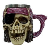 Pirate Skull Tankard – Gothic Buccaneer Mug with Stainless Steel Liner